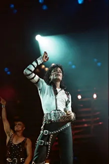 Michael Jackson in concert at Wembley performing in front of HRH Diana Princess of Wales