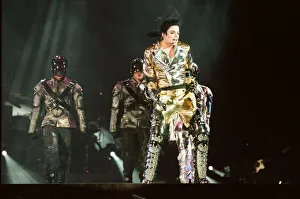 Michael Jackson seen here on stage in Prague. 8th September 1996
