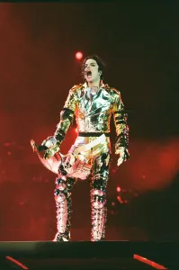 Michael Jackson seen here on stage in Prague. 8th September 1996