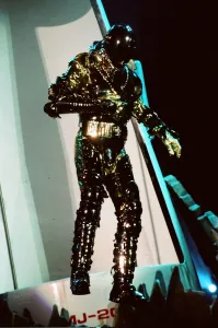 Michael Jackson seen here on stage in Prague. 8th September 1996