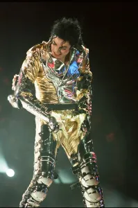 Michael Jackson seen here on stage in Prague. 8th September 1996