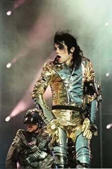 Michael Jackson seen here on stage at Sheffield 10th July 1997