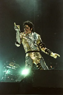 Michael Jackson seen here on stage at Sheffield 10th July 1997