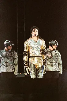 Michael Jackson seen here on stage at Sheffield 10th July 1997