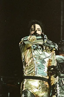 Michael Jackson seen here on stage at Sheffield 10th July 1997