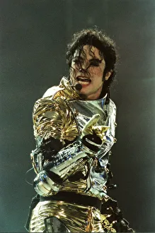 Michael Jackson seen here on stage at Sheffield 10th July 1997
