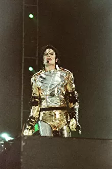 00105 Collection: Michael Jackson seen here on stage in Sheffield. July 1997