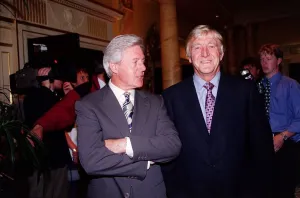 Michael Parkinson TV Presenter July 98 With tv presenter Michael Aspel