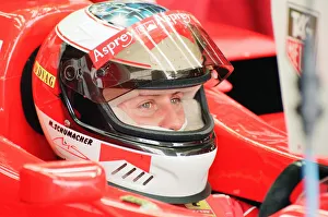 01372 Prints: Michael Schumacher of Ferrari, 1998 British Grand Prix, held at the Silverstone Circuit
