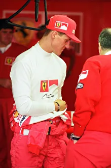 01372 Prints: Michael Schumacher of Ferrari, 1998 British Grand Prix, held at the Silverstone Circuit