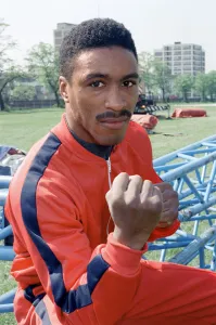 01161 Prints: Michael Watson, MBE is a British former professional boxer who competed from 1984 to 1991