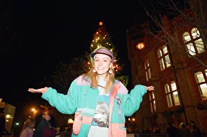 Michaela Strachan switches on the Christmas lights at Broad Street Mall, Reading