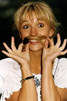Michaela Strachan TV Presenter as Goldilocks in a pantomime in Wimbledon Theatre