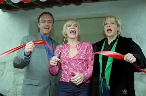 Fairground Rides Prints: Michelle Collins Actress April 98 At chessington to open the new Rattlesnake ride