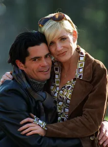 Michelle Collins Actress with boyfriend Fabrizio Tassillini
