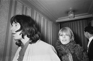 00882 Prints: Mick Jagger, lead singer of the Rolling Stones pop group with his girlfriend Marianne