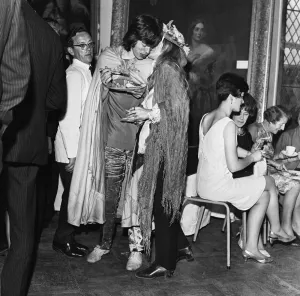Mick Jagger and Marianne Faithful seen here at the Butler Socirty Dinner at Kilkenny