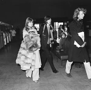 Mick Jagger and Marianne Faithful seen here at London Airport leaving for Dublin