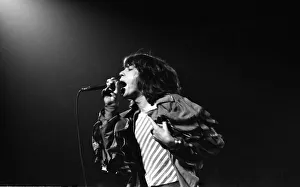 00377 Prints: Mick Jagger performing on stage during a Rolling Stones concert at at New Bingley Hall