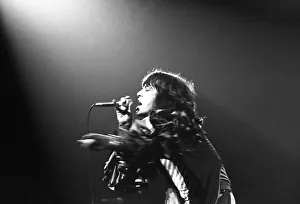 00377 Prints: Mick Jagger performing on stage during a Rolling Stones concert at at New Bingley Hall