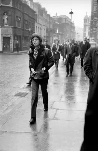 Carefree Prints: Mick Jagger of the Rolling Stones went to the law courts to hear the appeal of one of his