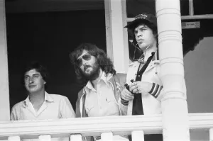 Mick Jagger seen here watching the England v Australia Test Match at Trent Bridge