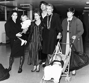 Mick Jagger Singer at Heathrow Airport about to leave on Concorde with his lover Jerry