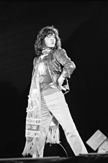 Mick Jagger on stage at the Rolling Stones concert at Knebworth House in Hertfordshire