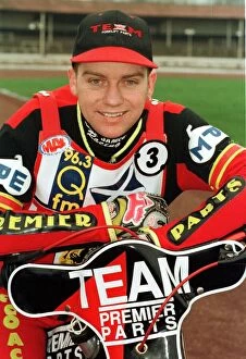 Images Dated 19th March 1998: Mick Powell of Glasgow Tigers Speedway team March 1998