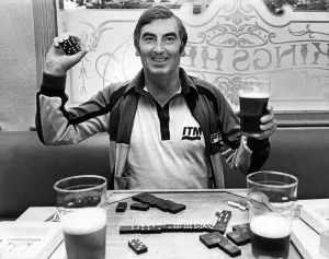Former Middlesbrough FC chairman Alf Duffield playing dominoes