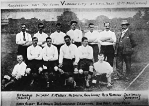 Middlesbrough first professionsl team 1899 - 1900 as they prepare to play Lincoln City