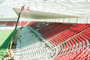 00509 Prints: Middlesbrough Football Club, new Riverside Stadium under constriction, Circa 1995