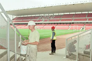 Middlesbrough Football Club, new Riverside Stadium under constriction, Circa 1995