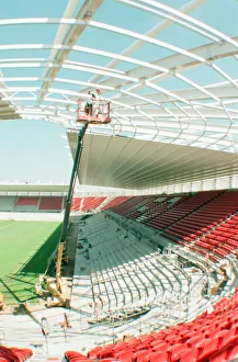 00509 Prints: Middlesbrough Football Club, new Riverside Stadium under constriction, Circa 1995