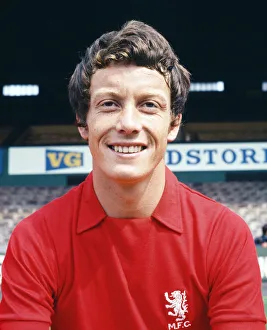 00432 Prints: Middlesbrough footballer Willie Maddren. July 1971