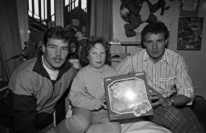 Images Dated 1st December 1988: Middlesbrough footballers hand out presents to children at Middlesbrough General Hospital