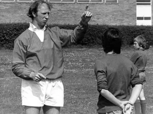 00245 Prints: Middlesbrough manager Jack Charlton coaching some of footballs young hopefuls in
