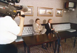 Middlesbrough manager Lennie Lawrence is unveiled to the press as the teams new manager