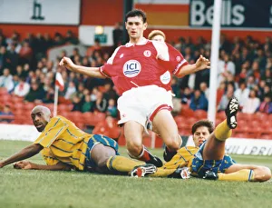 Tackle Prints: Middlesbrough player Alan Moore seen here in action against Birmingham City 2nd October