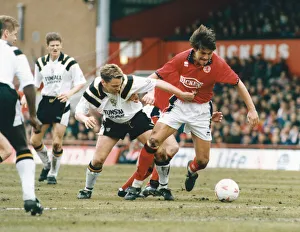 Tackle Prints: Middlesbrough player Uwe Fuchs seen here in action against Port Vale 26th March 1995