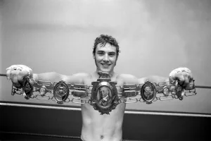 00128 Prints: Middleweight boxer Alan Minter October 1972 British Olympic Boxing Bronze Medalist