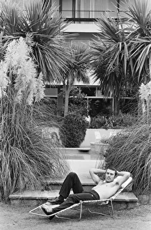 Relaxation Prints: Middleweight Champion Alan Minter relaxing in Jersey ahead of his World Title fight
