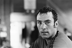 01379 Prints: Middleweight Champion Alan Minter training in Jersey ahead of his World Title fight
