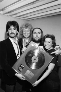 Disc Prints: Midland pop stars Slade raised £385 when they appeared on Central TV