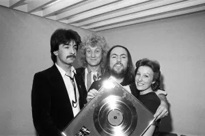 01087 Prints: Midland pop stars Slade raised £385 when they appeared on Central TV