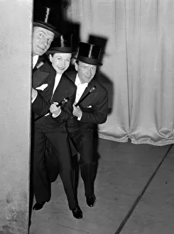 Midnight Matinee rehearsal. Left to right: Laurence Olivier