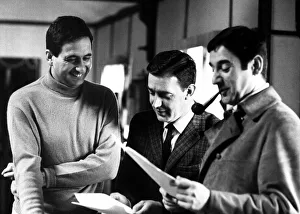 Mike and Bernie Winters seen here with Philip Jones head of ITV Light Entertainment