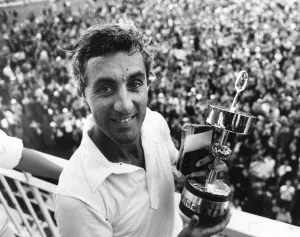 00016 Prints: Mike Brearley with the Gillette Cup after Middlesex beat Surrey at Lords