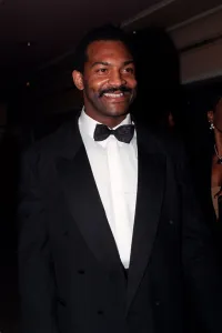 Mike Lewis Gladiator April 98 At the premiere of Comedian Lee Evans new film