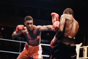 01162 Prints: Mike McCallum vs Michael Watson for the WBA middleweight title